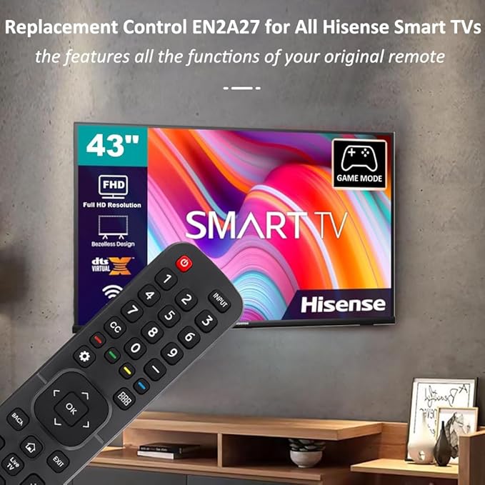 Replacement Remote Control for All Hisense 4K LED HD UHD Smart TVs, Fit for - Image 8