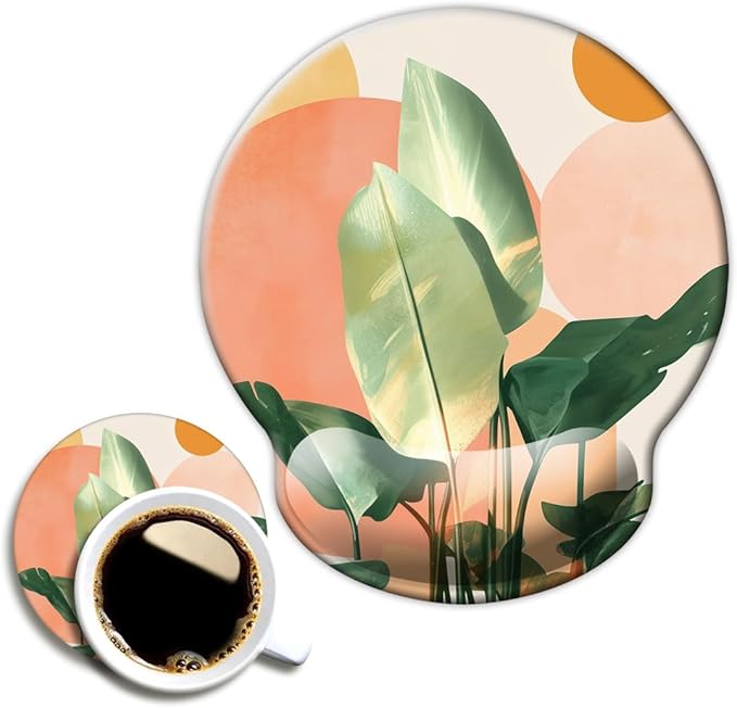 Ergonomic Mouse Pad with Wrist Support, Mouse Pad with Wrist Rest and Coaster by Dooke
