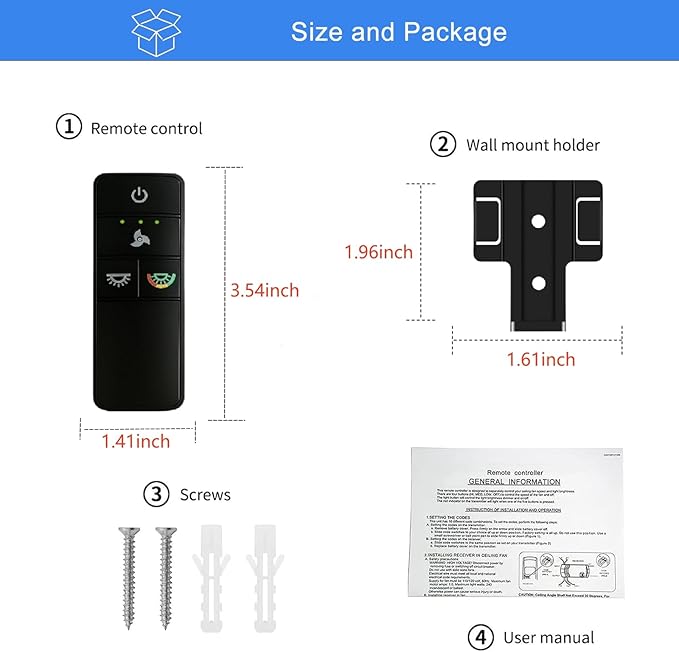 TX028C-S Ceiling Fan Remote Control Replacement - Image 5