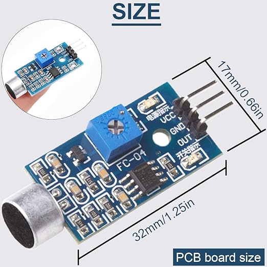 DAOKAI 5PCS Microphone Sensor Module High Sensitivity Sound Detection Sound - Image 5