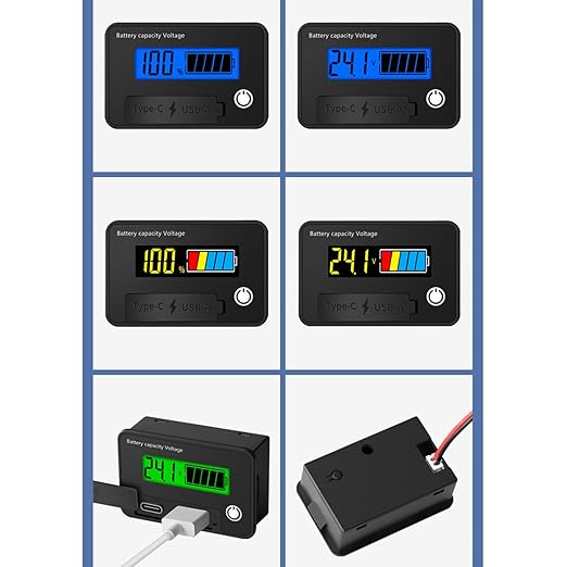 12V 24V Battery Capacity Indicators DC8-30V Leads Acid Lithium Voltages Tester - Image 8