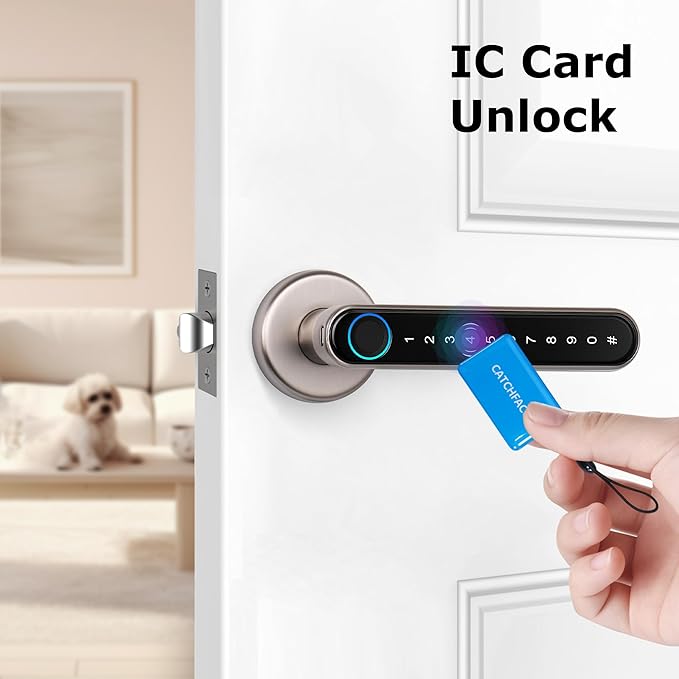 Smart Lock, CATCHFACE Fingerprint Door Lock TTLock Smart Door Knob Smart Door - Image 2