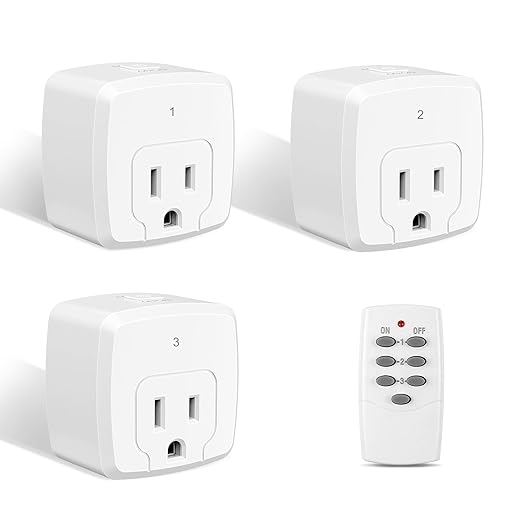 HBN Remote Control Outlet with 100FT RF Signal, Wireless On Off Switch Plug by HBN