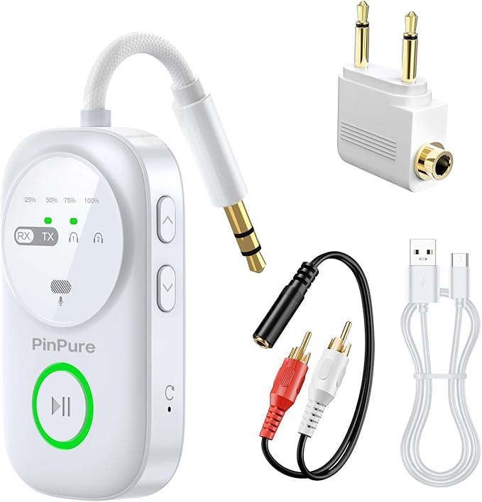 PinPure Bluetooth 5.4 Transmitter Receiver by Dowhatyouexpect