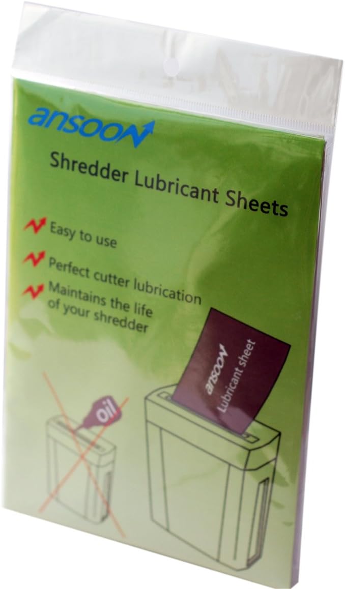 Ansoon Paper Shredder Lubricant Sheets, Paper Shredder Sharpening & Lubricating - Image 6
