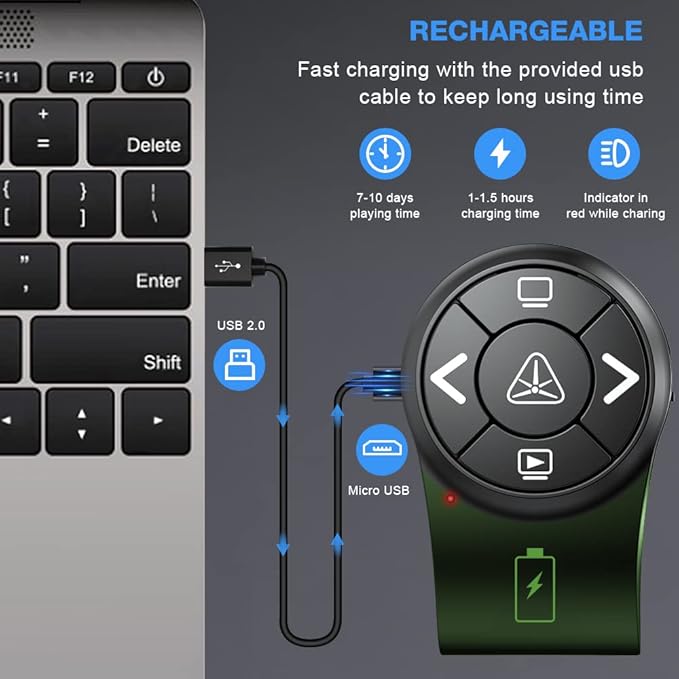 AMERTEER Bluetooth Wireless Presentation clicker - Image 3