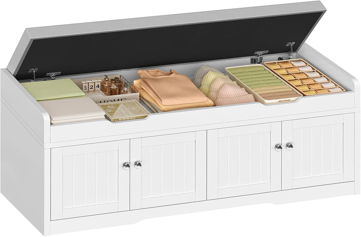 3-tier storage bench, 47.2" wide shoe bench with, main product view