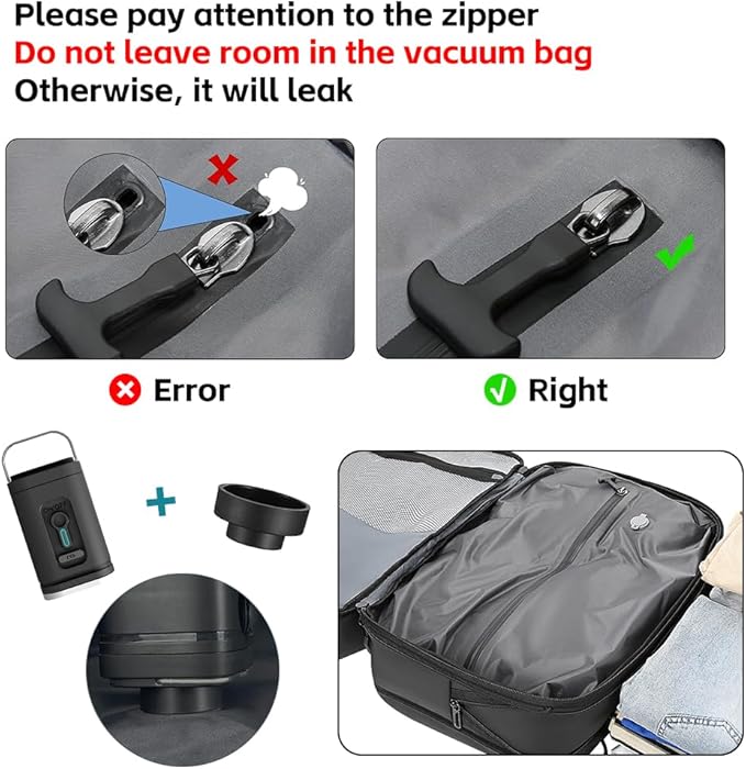Vacuum Backpack Travel with Pump, 40L Expandable Carry on Compression Backpack - Image 5