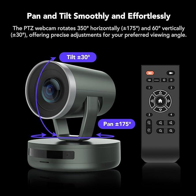 NEARITY V410 NDI PTZ Camera, 2K 10x Hybrid Zoom Video Conference Webcam - Image 4