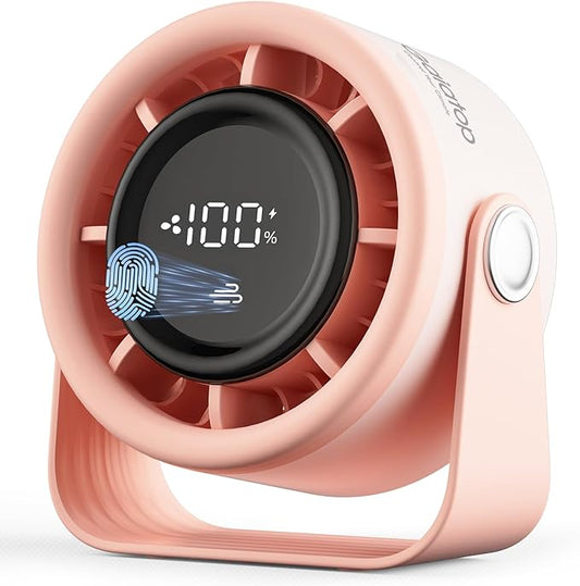 Gaiatop Small Desk Fan Rechargeable, 5in Personal Fan 4000mAh Battery Powered by GAIATOP