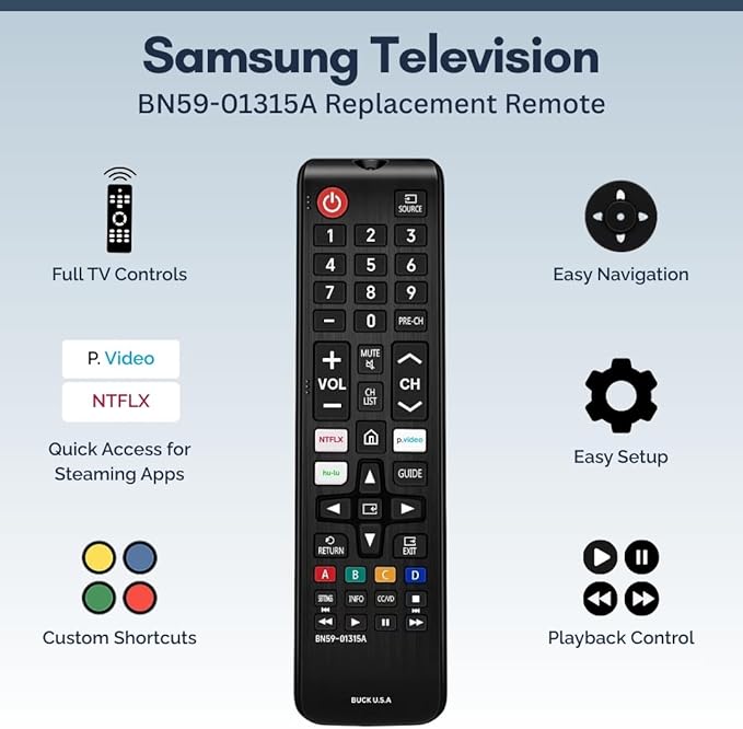 2 Pack BN59-01315A Samsung TV Remote Control Replacement - Image 2