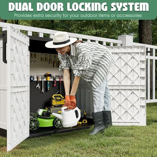 lhbcraft outdoor storage cabinet 36 cu ft with showing dimensions