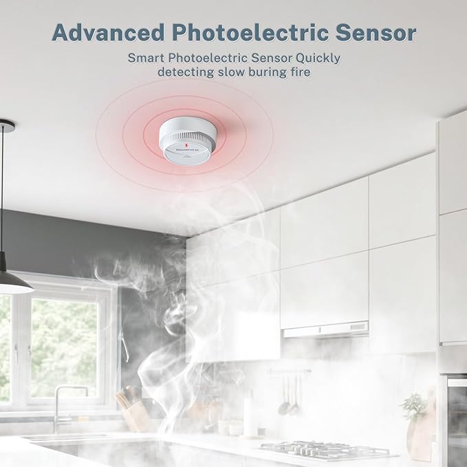 Smoke Detector 3 Pack, Fire Alarms Smoke Detectors - Image 4