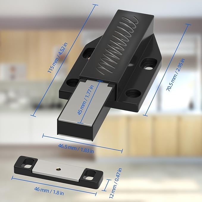 Touch Latch Jiayi Heavy Duty Push Open Cabinet Hardware Magnetic Push Spring - Image 4