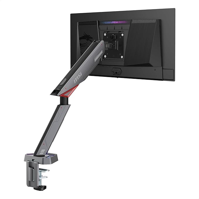 MSI MPG MT161R - Premium RGB Single Monitor Stand Arm, Supports 17-45" Screens by MSI