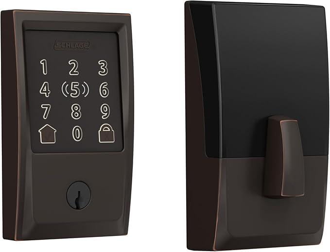 Schlage BE499WB CEN 716 Encode Plus WiFi Deadbolt Smart Lock, Keyless Entry by SchlageLockCompany