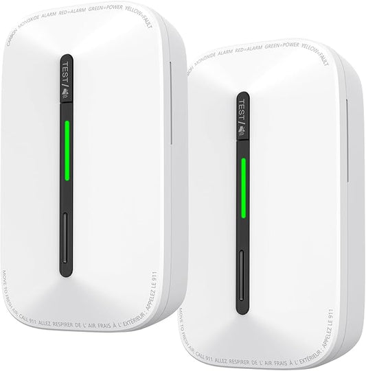 Siterlink Carbon Monoxide Detectors Plug in, 10 Year Replaceable Battery by Siterlink