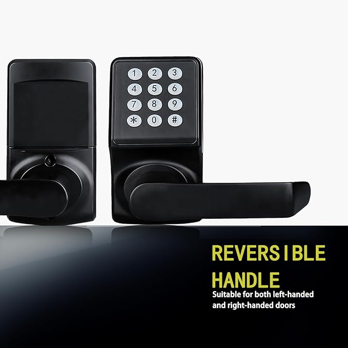 Keypad Door Lock with Handle, Digital Door Lock with Keypad Set, Keyless Entry - Image 2