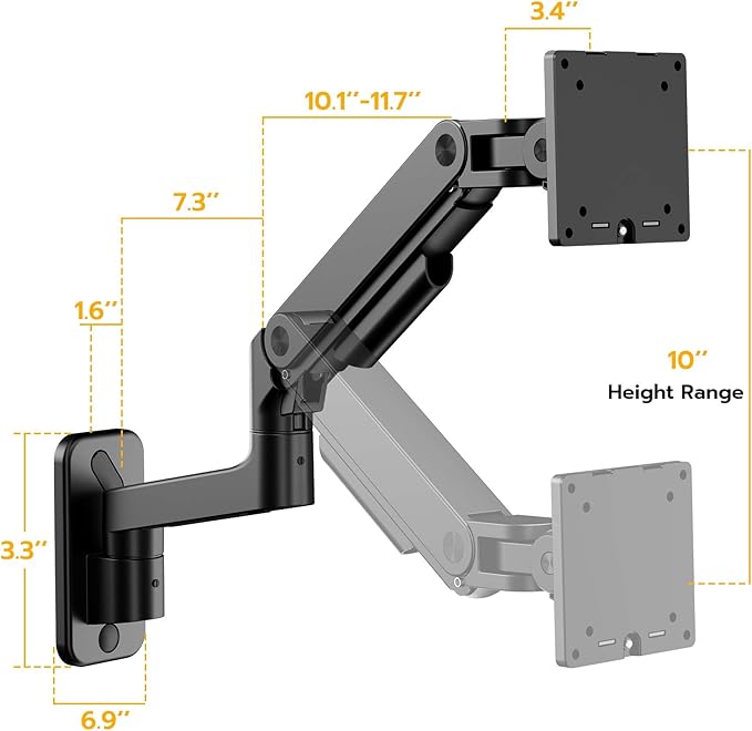 ARES WING Wall Mount Monitor Arm - Image 8