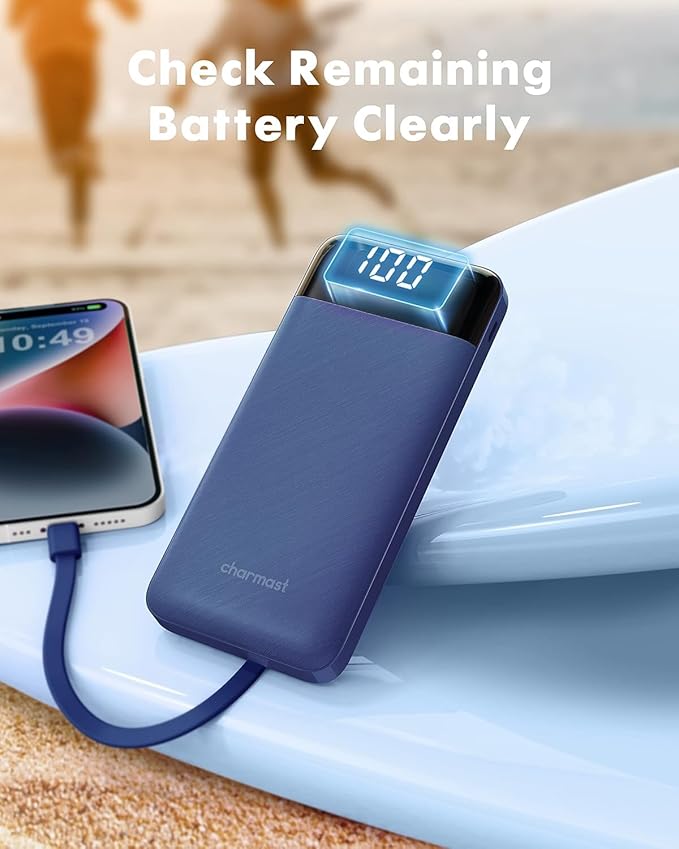 charmast Portable Charger with Built in Cables, Power Bank with Cords Wires - Image 7