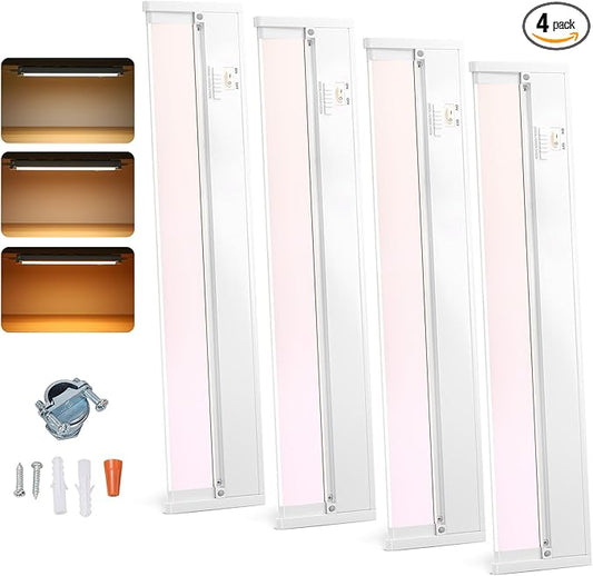 Plug in Under Cabinet Lights Hardwired, 45° Rotatable Design, Linkable Up to 15 by HOME