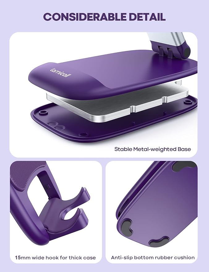Lamicall Purple Phone Holder for Desk - Image 6