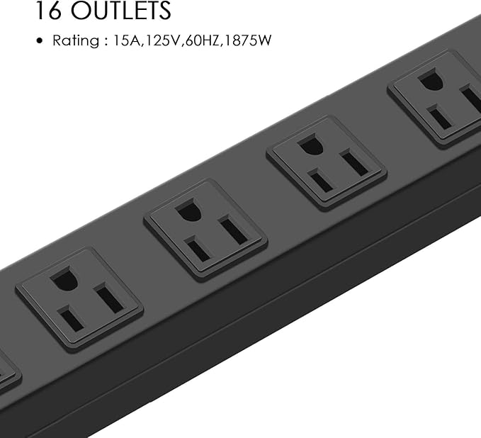 Metal Wall Mount Power Strip, Mountable Power Outlet, Aluminum Alloy Mount - Image 5