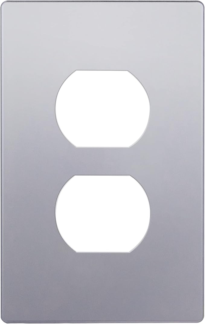 ENERLITES Elite Series Duplex Outlet Receptacle Cover, Screwless Wall Plate by Enerlites