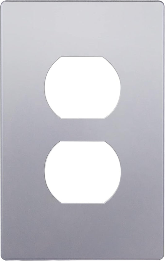 ENERLITES Elite Series Duplex Outlet Receptacle Cover, Screwless Wall Plate by Enerlites