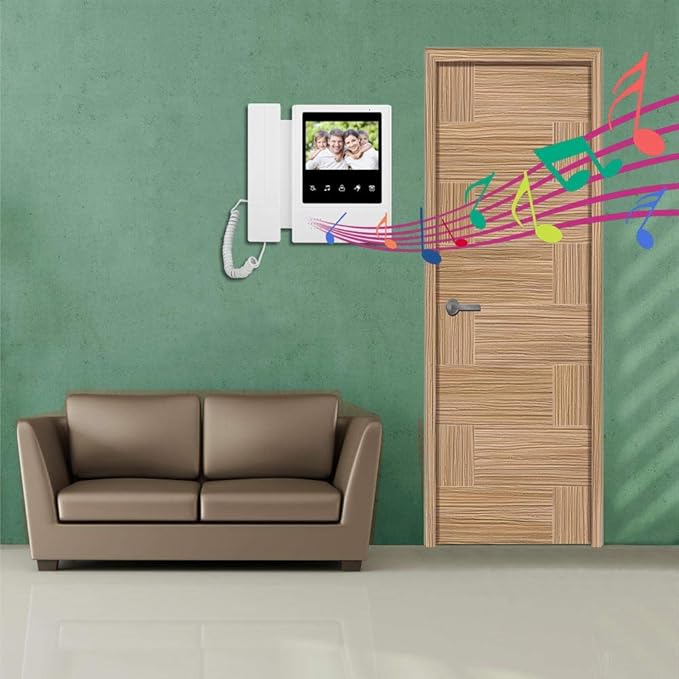AMOCAM Video Door Phone System, 4.3 Inches Touch Monitor Wired Video Intercom - Image 8
