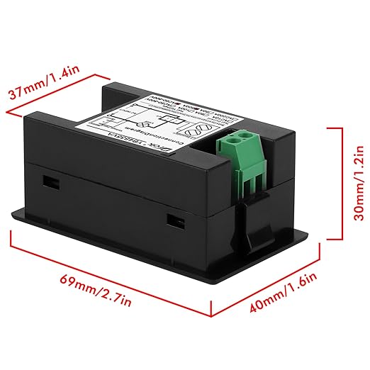 DROK Volt Amp Meter, AC 500V 500A Digital Voltmeter Ammeter Panel, 0.39 Inches - Image 4