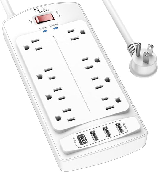 6FT Surge Protector Power Strip, Nuetsa Extension Cord by Nuetsa