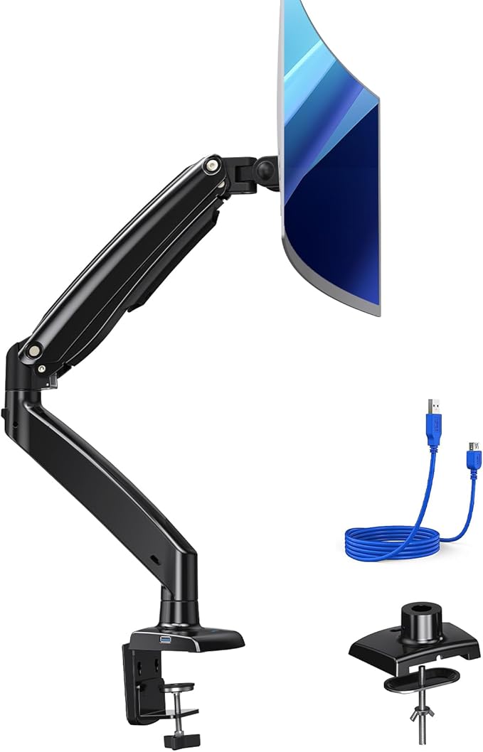HUANUO Single Monitor Arm for 13-35 inch Screens, Ultrawide Computer Monitor by HUANUO