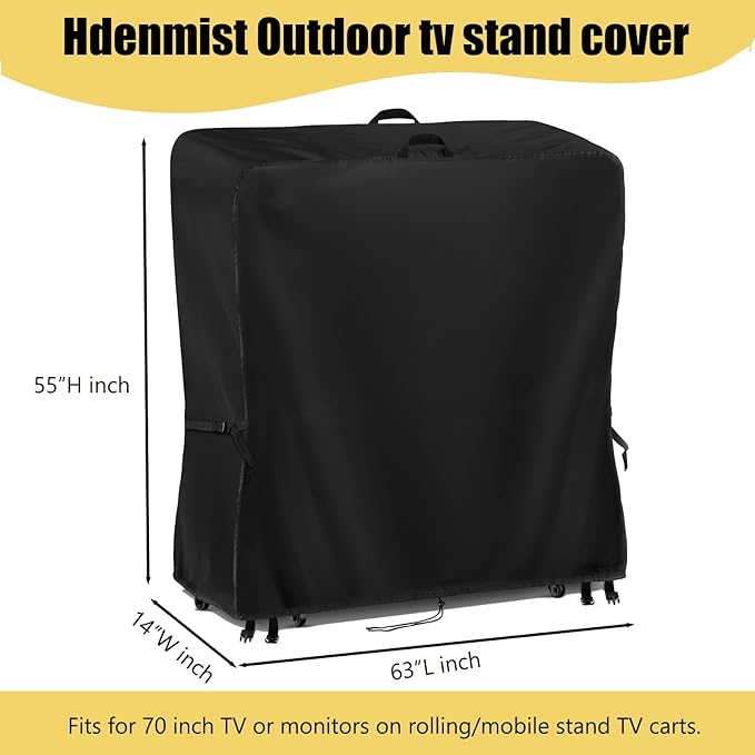 Hdenmist Outdoor TV Cover 63 Inch Weatherproof, Waterproof Outdoor TV Stand - Image 2