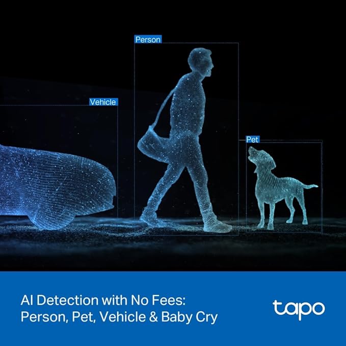 Tapo 2K 3MP Indoor/Outdoor Dual Lens Pan/Tilt Security Camera – 125° Wide-Angle - Image 7
