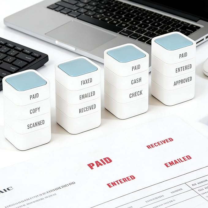 3-in-1 Faxed/Emailed/Received Office Rbber Stamps - Image 5