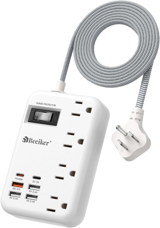 45W USB C Surge Protector Power Strip, Travel Power Strip