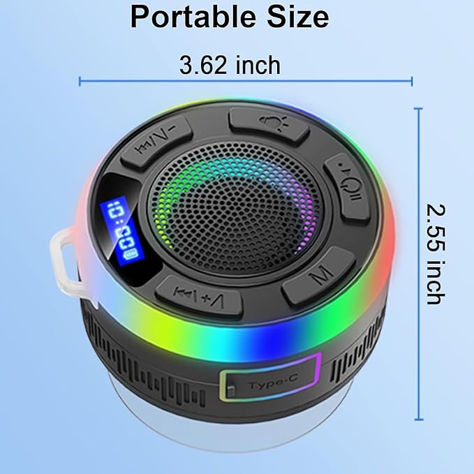 Shower Bluetooth Speaker IPX7 Waterproof, Portable Bluetooth Speakers - Image 8