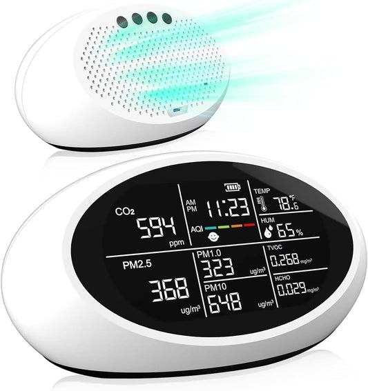 18 in 1 Air Quality Monitor Indoor, Portable CO2 Detector