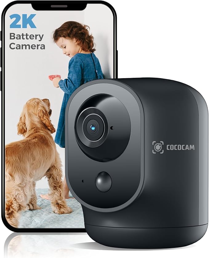 COCOCAM 2K Indoor Pan/Tilt Security Camera by COCOCAMCOLLECTIONS