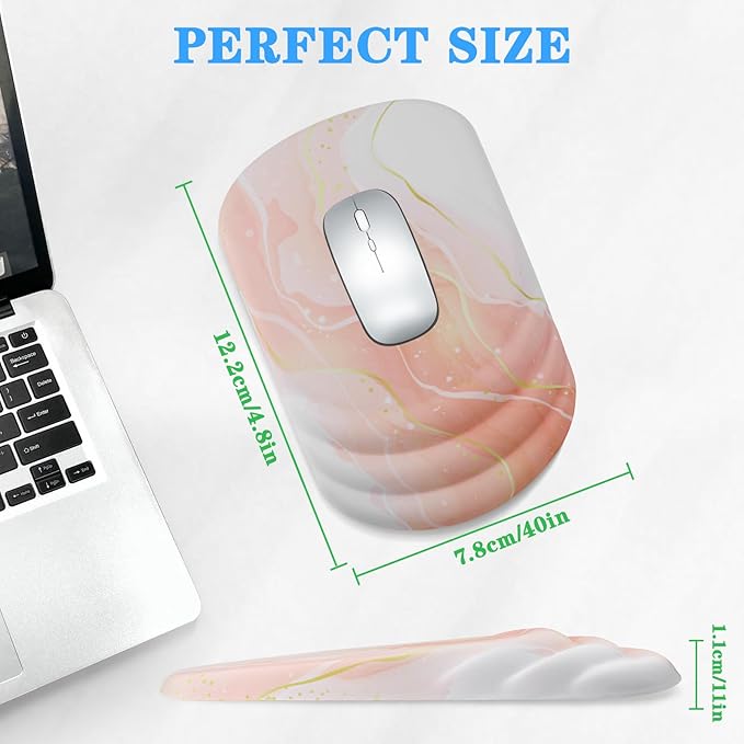 Mouse Pad Wrist Wrist Rest, Comfortable Memory Foam Wrist Rest, Non-Slip PU Base - Image 6