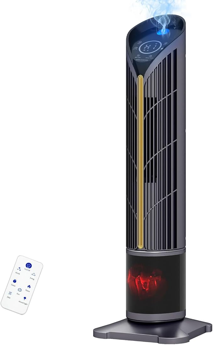 Auertech 28" Space Heater with Humidifier & LED Lights, 3 in 1 Electric Space by Auertech