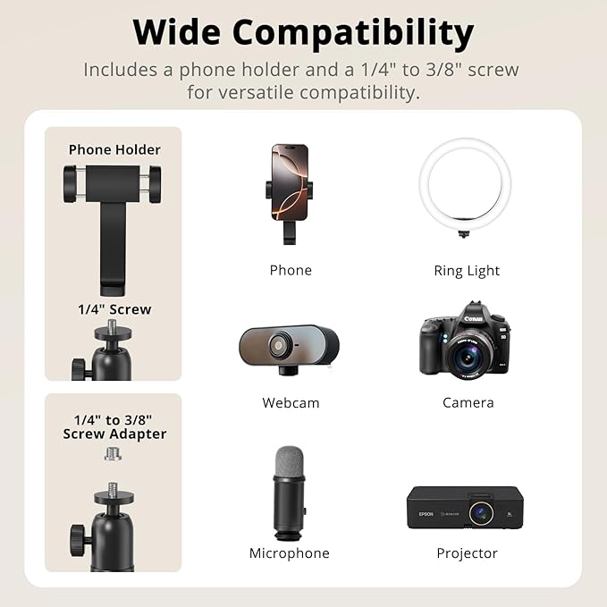SupeDesk Overhead Camera Mount, Adjustable Desk Mount - Image 3