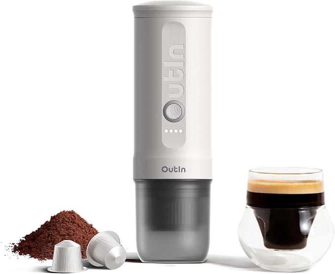 OutIn Nano Portable Electric Espresso Machine, Travel Coffee Maker by YourPersonalMobileCoffeeStation