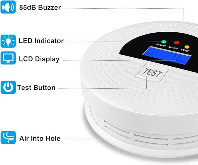 4-Pack, Smoke and Carbon Monoxide Detector, Smoke Detector Carbon Monoxide - Image 3