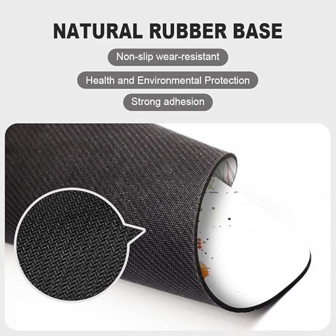 A Dog with Messy Drawings Square Mouse pad, Waterproof, Anti Slip Rubber Base - Image 4