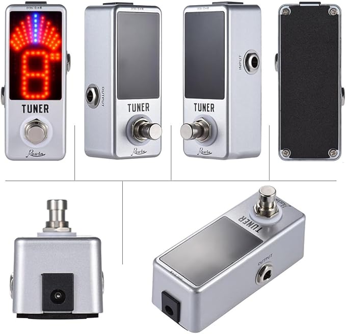 Rowin High Precision Guitar Chromatic Tuner Pedal Ture Bypass - Image 7