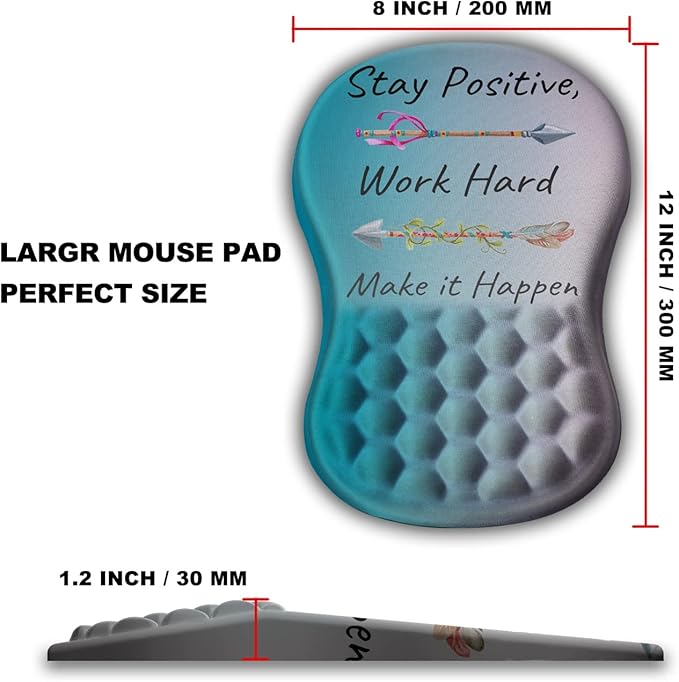 KUOSGM Mouse Pad Wrist Support, Ergonomic Mouse Pad - Image 4