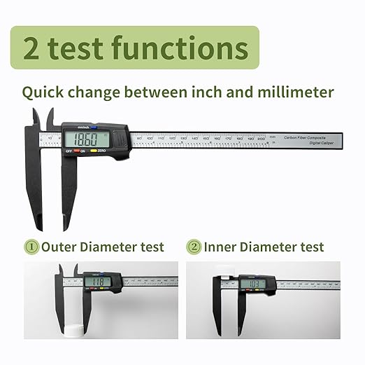 SCITOOLS Digital Caliper 0-8" Measuring Tool, Micrometer Caliper - Image 3