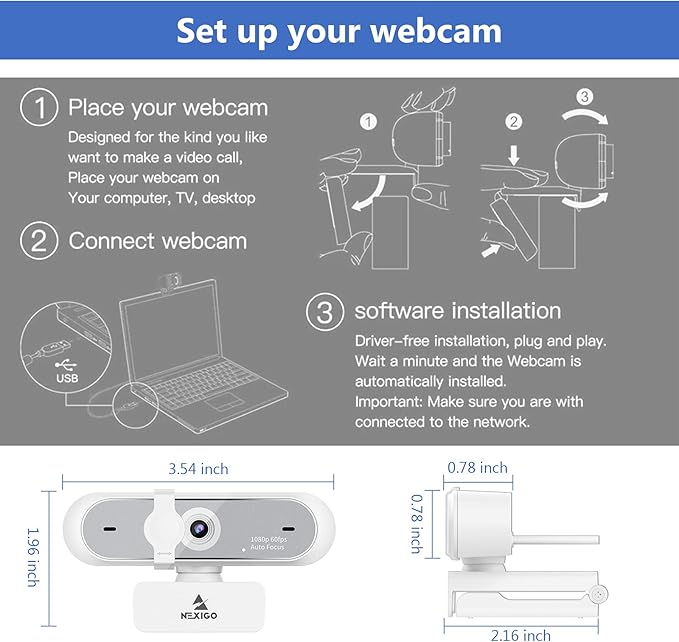 NexiGo N660P 1080P 60FPS Webcam - Image 7